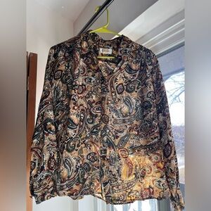 Talbot’s Silk Paisley Button Down